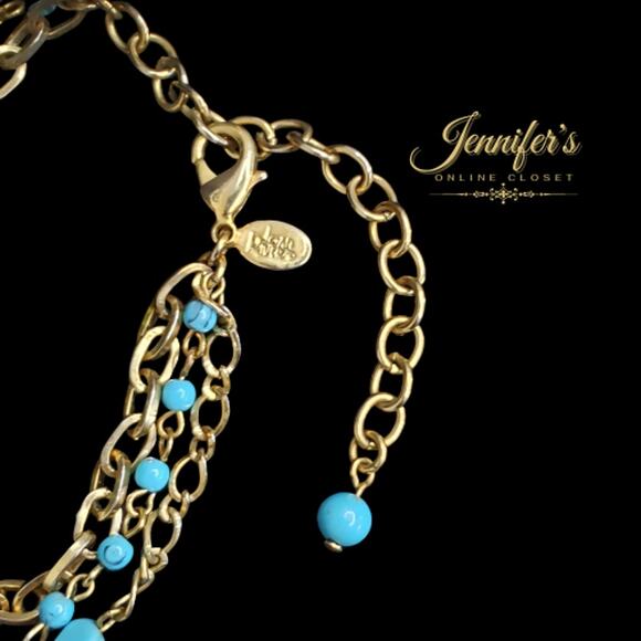 Joan Rivers Gold Tone & Turquoise Layered Necklace - Picture 8 of 11